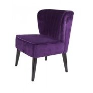 MSS047V fauteuil velours violet
